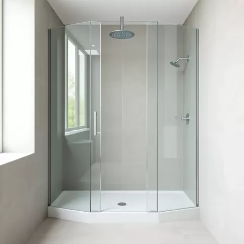 kabina prysznicowa z niskim brodzikiem