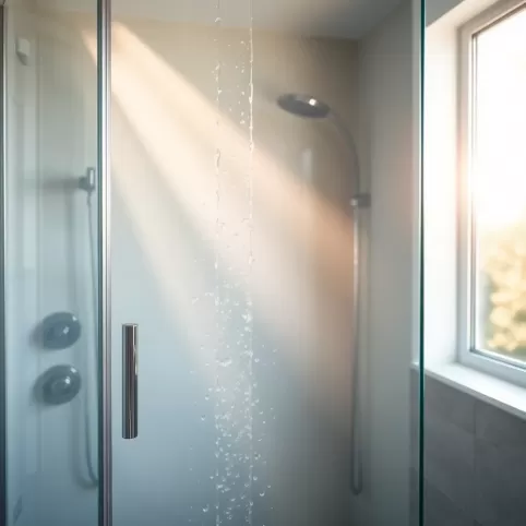 Kabina prysznicowa z oknem