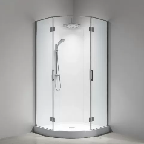 kabina prysznicowa z tylnymi ściankami