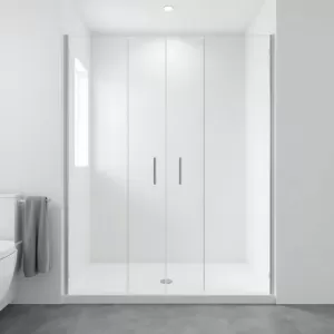 Kabina prysznicowa z tylnymi ściankami i brodzikiem