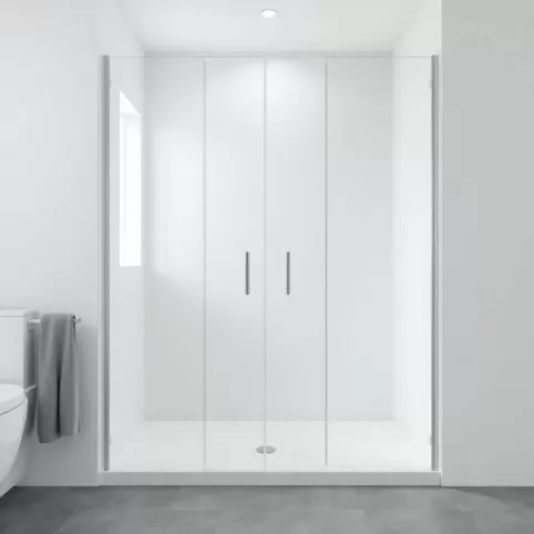 Kabina prysznicowa z tylnymi ściankami i brodzikiem