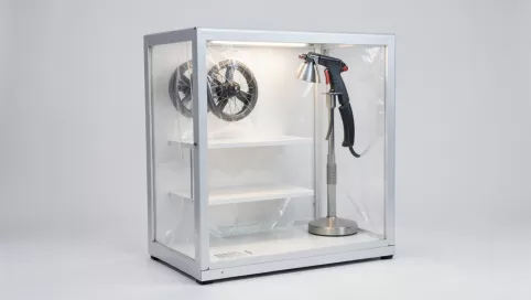 mała kabina lakiernicza