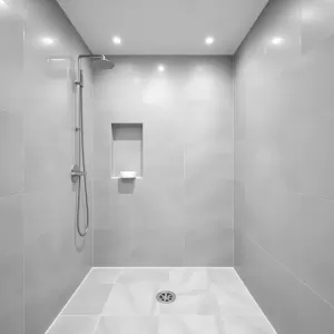 Nowoczesny prysznic bez kabiny